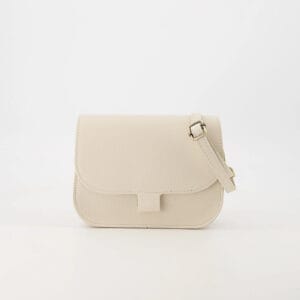 Flora leer crossbodytassen ecru