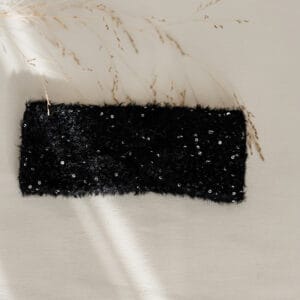 Hoofdband paillettes zwart 