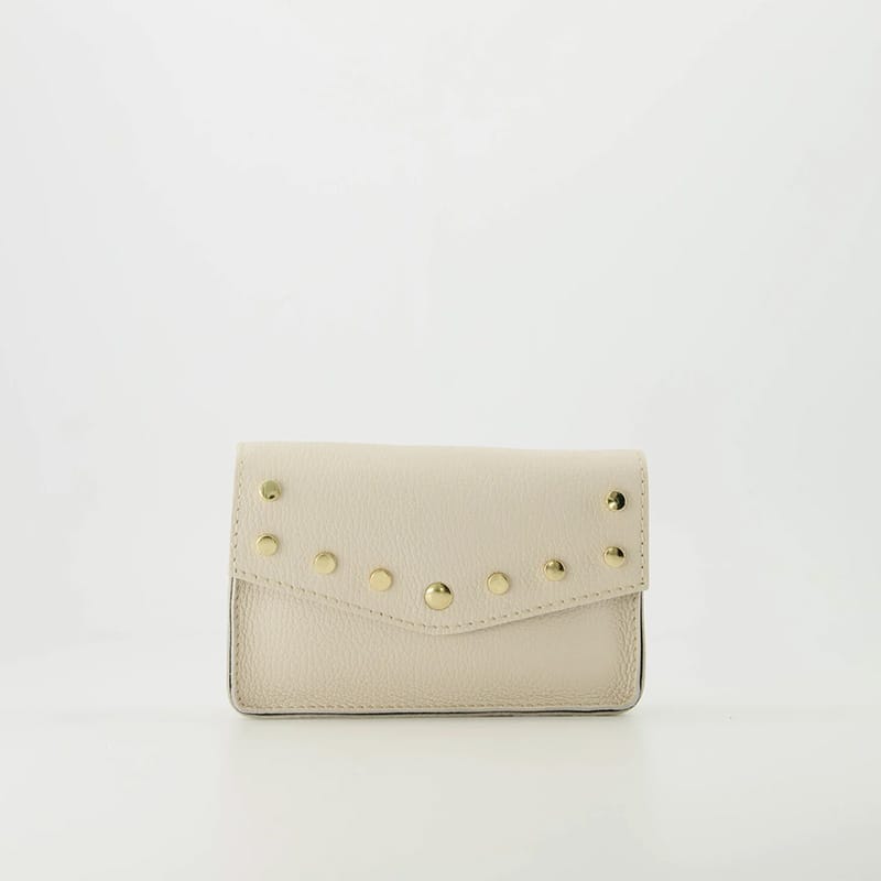 Tas laura leer crossbodytassen beige