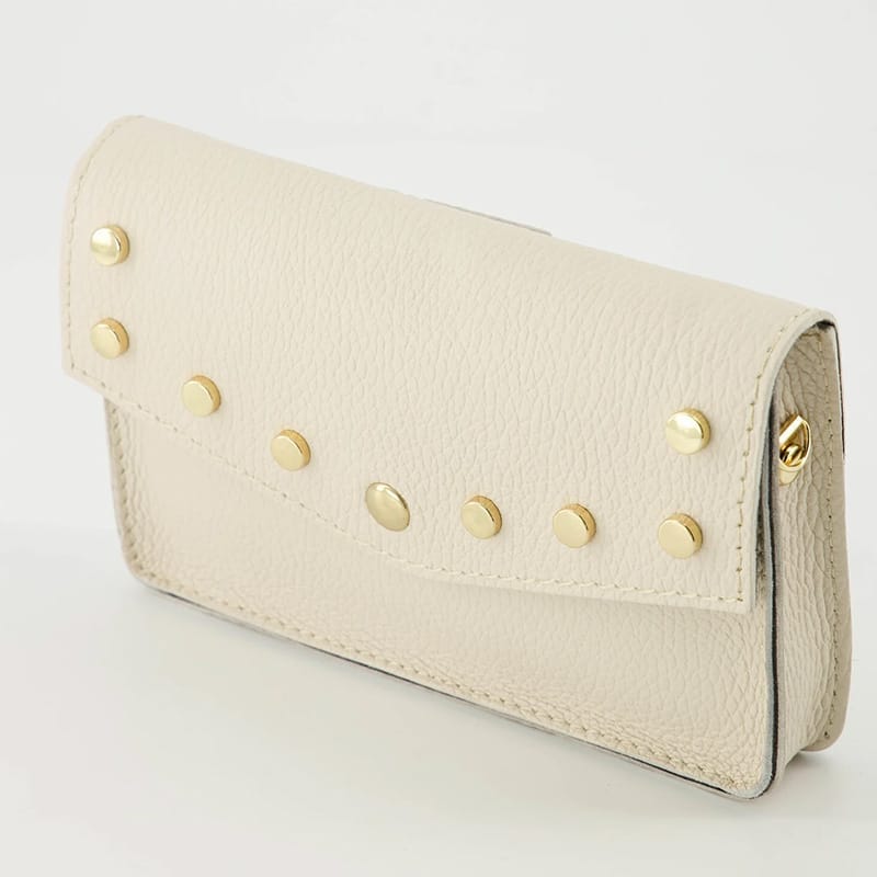 Tas laura leer crossbodytassen beige
